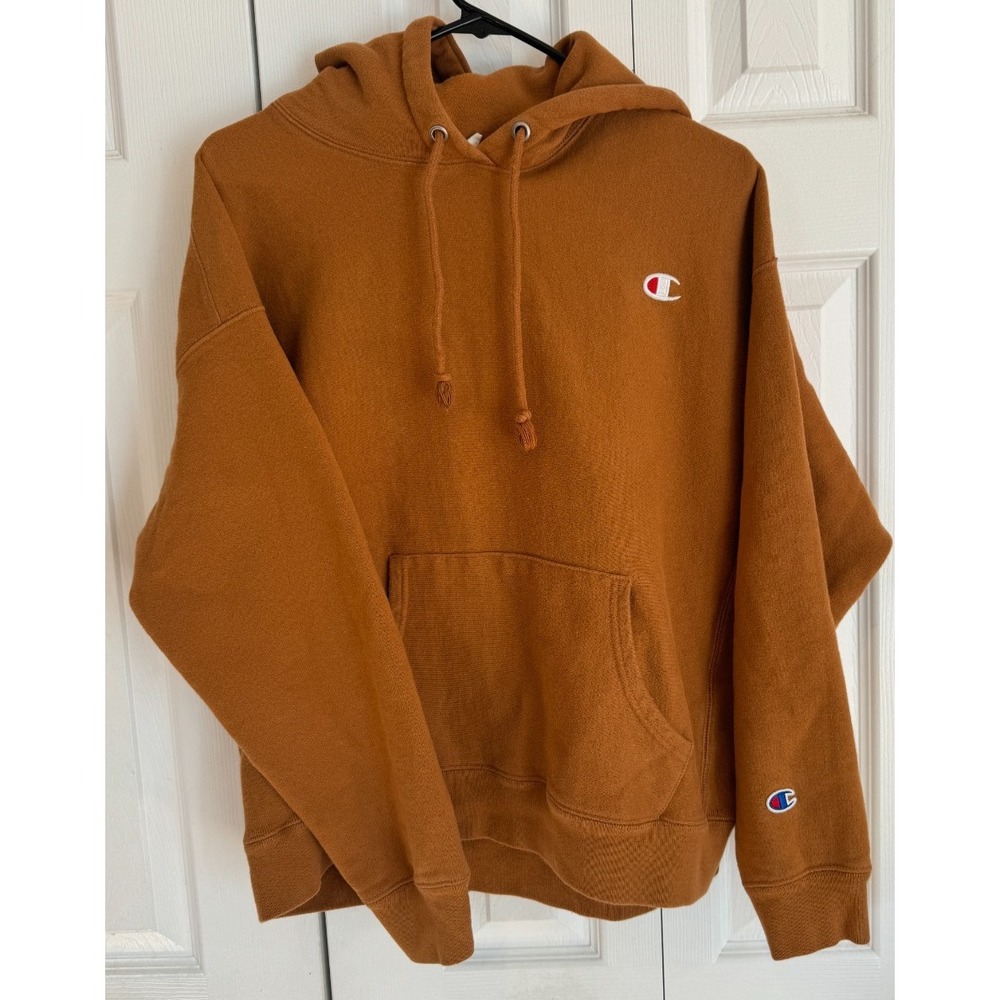 Champion Reverse Weave Hoodie Pullover Sweatshirt‎ Copper Brown Youth XL